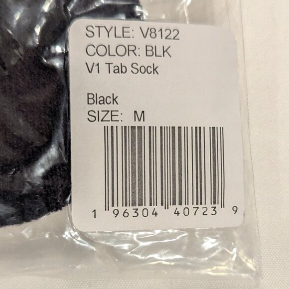 NWT Vuori V1 Tab Sock No Show Performance Sock (Black, Women's Medium) - Picture 5 of 8